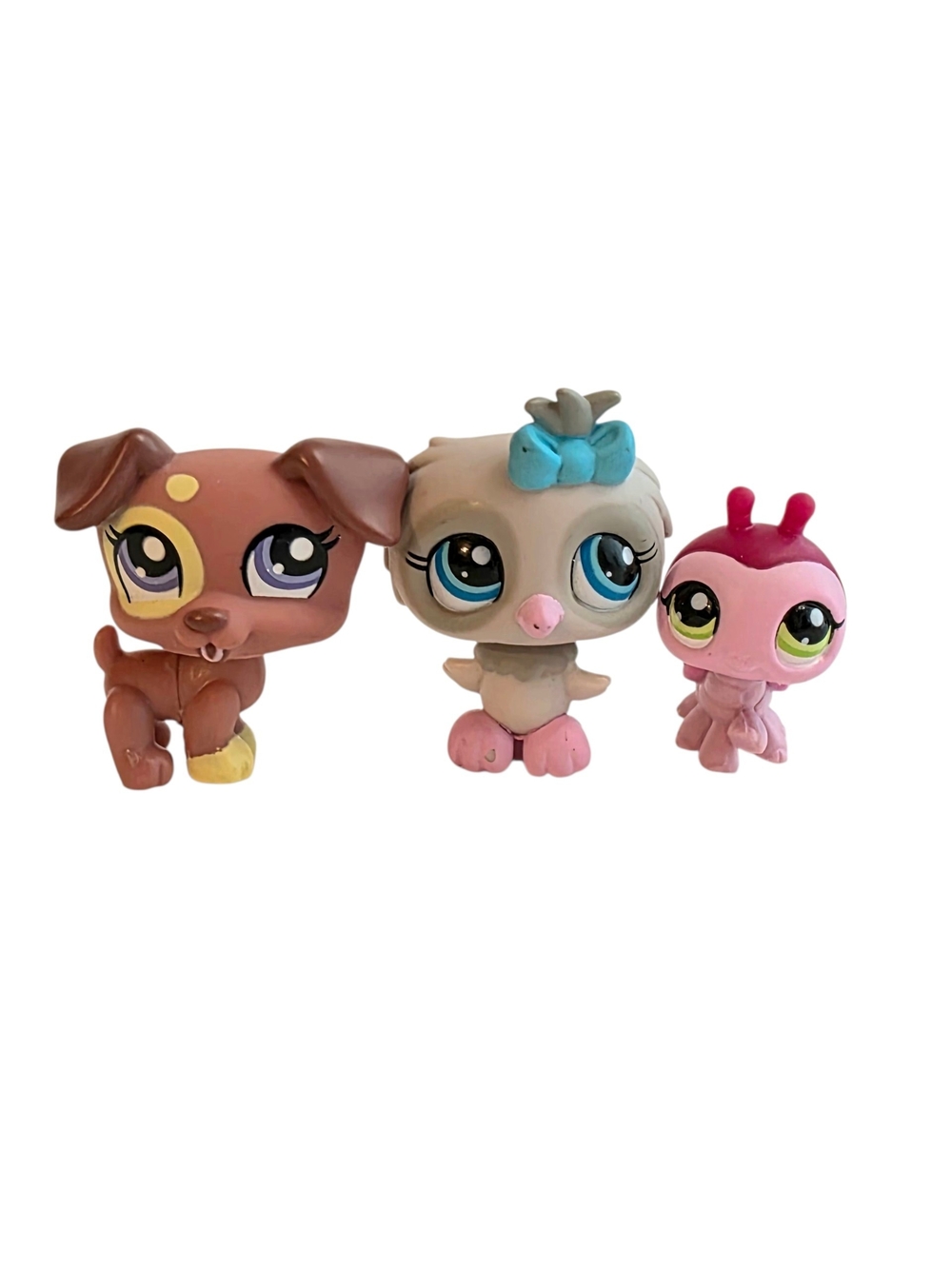 Littlest Pet Shop LPS #1475 Jack Russell #1476 Owl‎ #1474 Ladybug Chase N Play